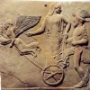 Pinax con Afrodite ed Hermes